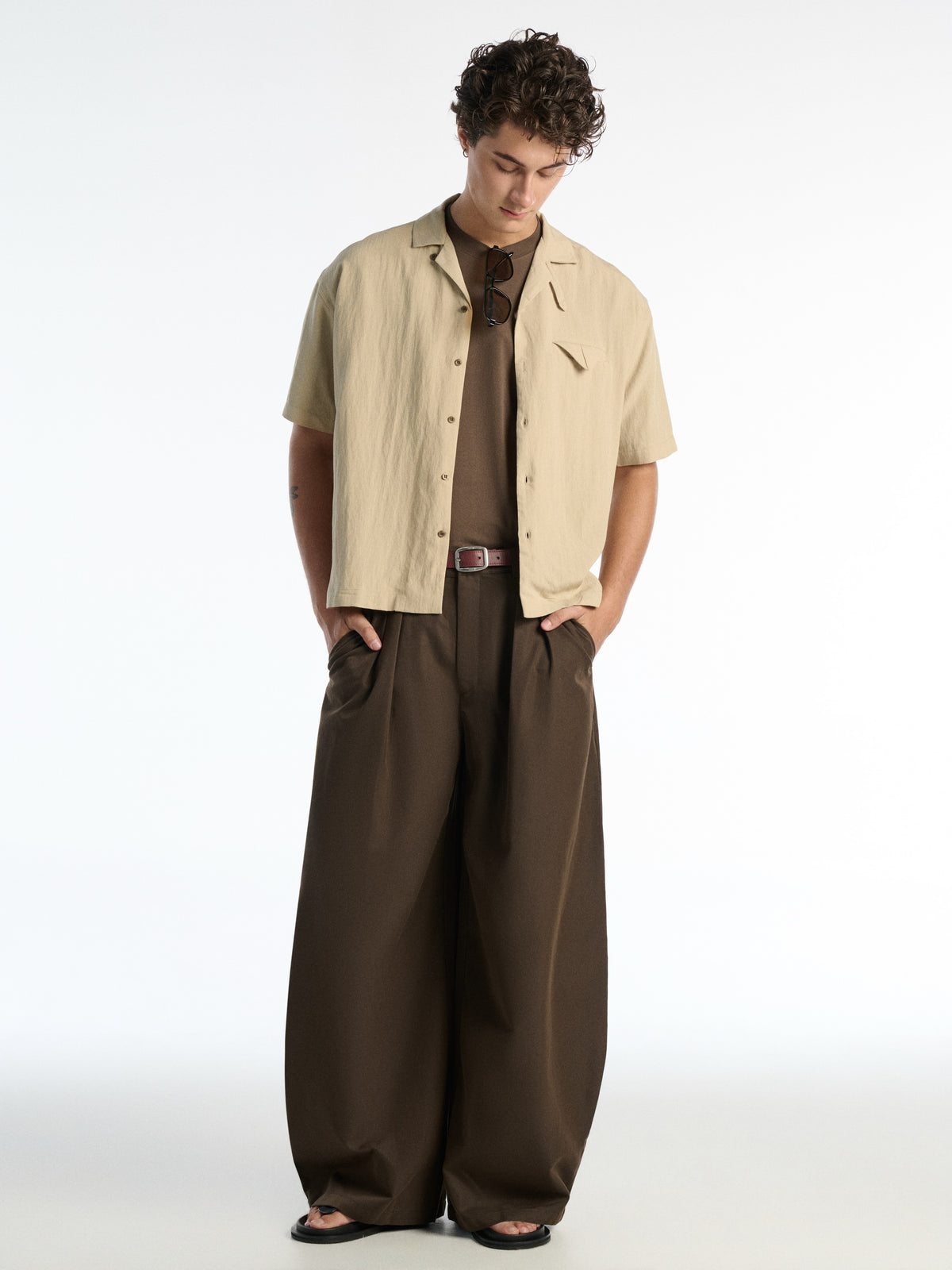 [95PROJECT] LINED BARREL PANTS