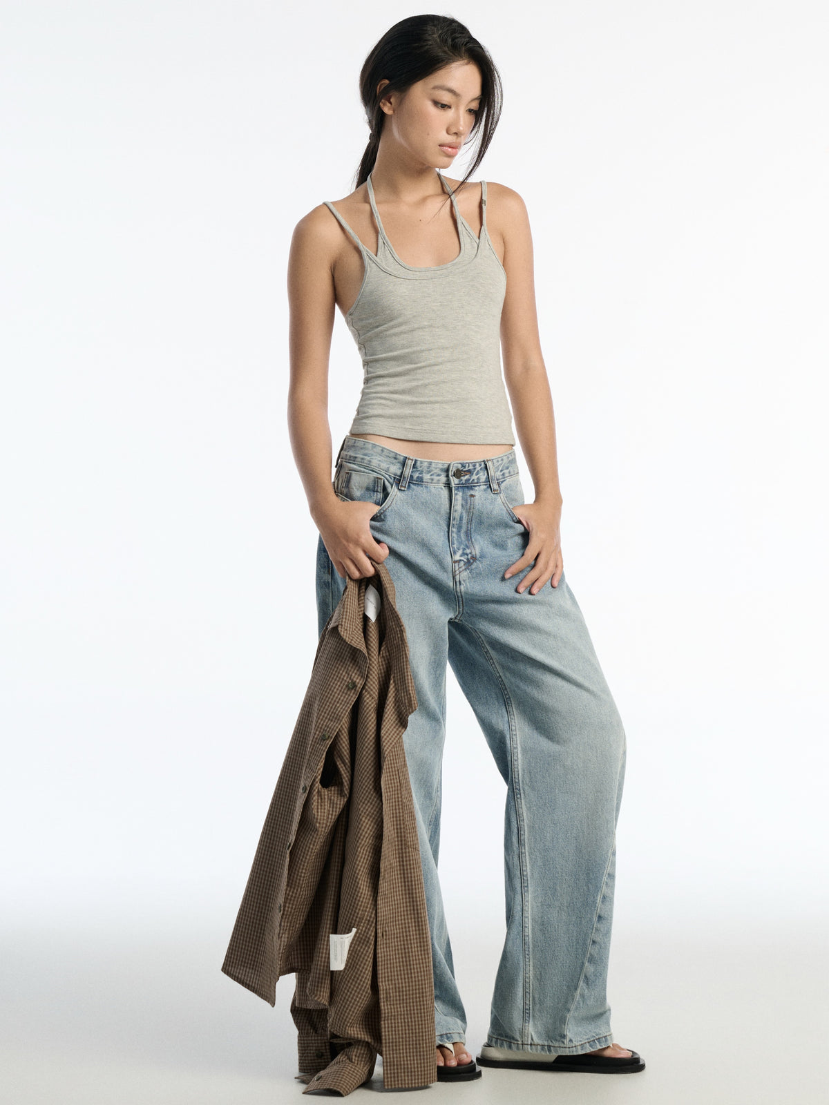 [95PROJECT] TWISTED WIDE JEANS