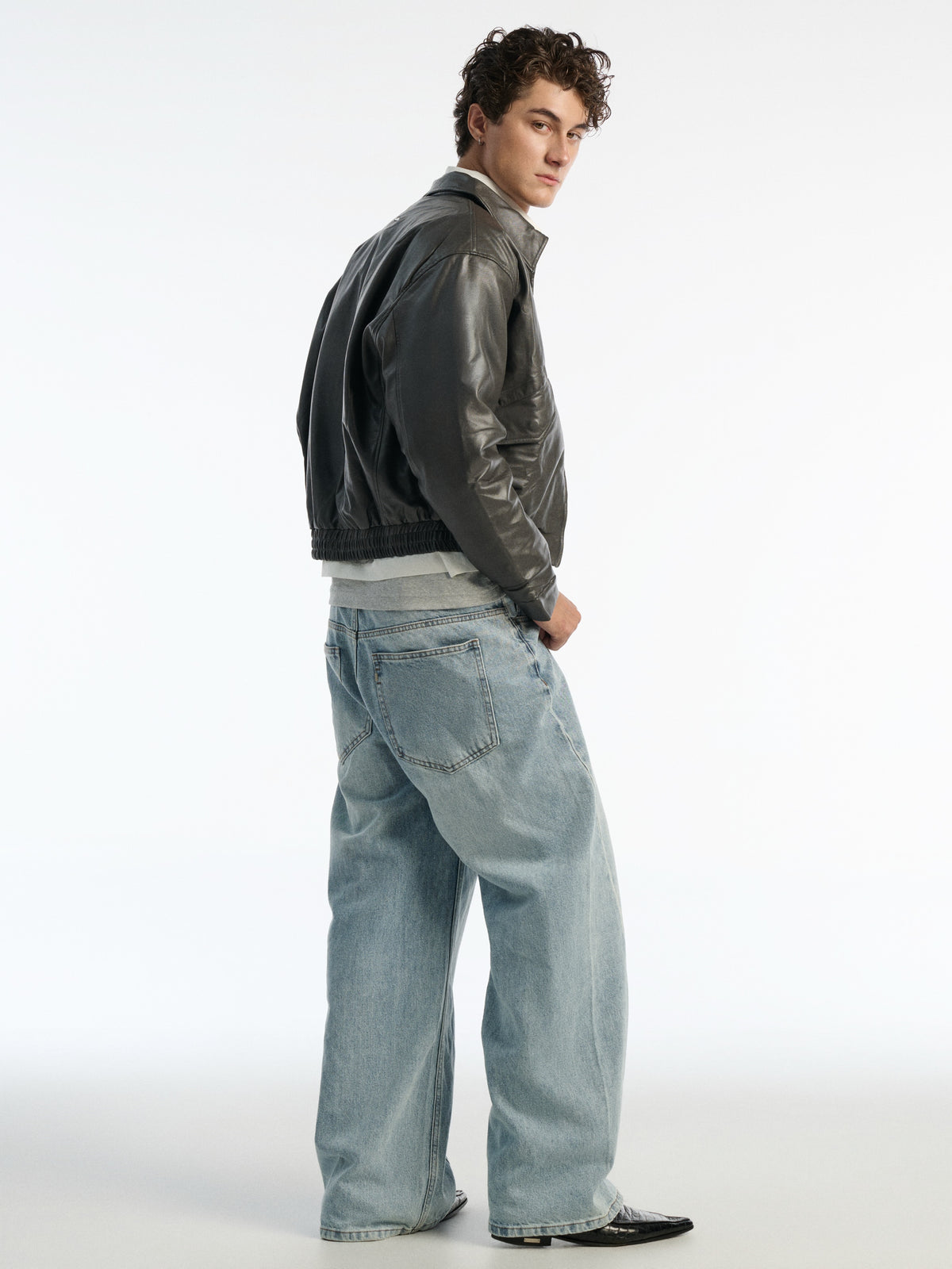 [95PROJECT] PILOT LEATHER JACKET