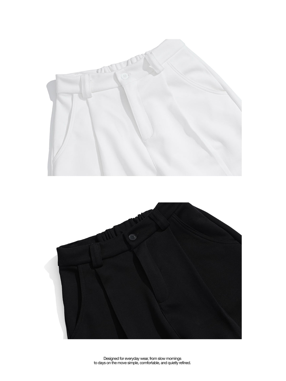 [FABRICLISM] WIDE LEG PLEATED SWEATPANTS