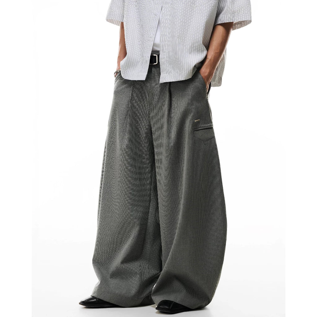 [95PROJECT] V-POCKET WIDE TROUSERS