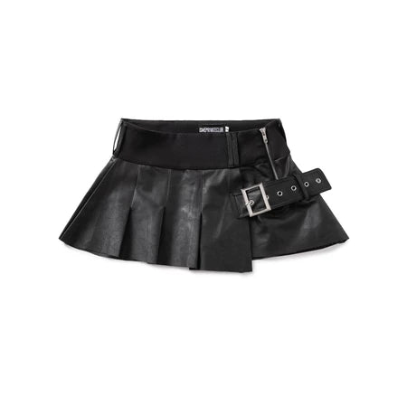 [ISME] ZEN LEATHER MINI SKIRT