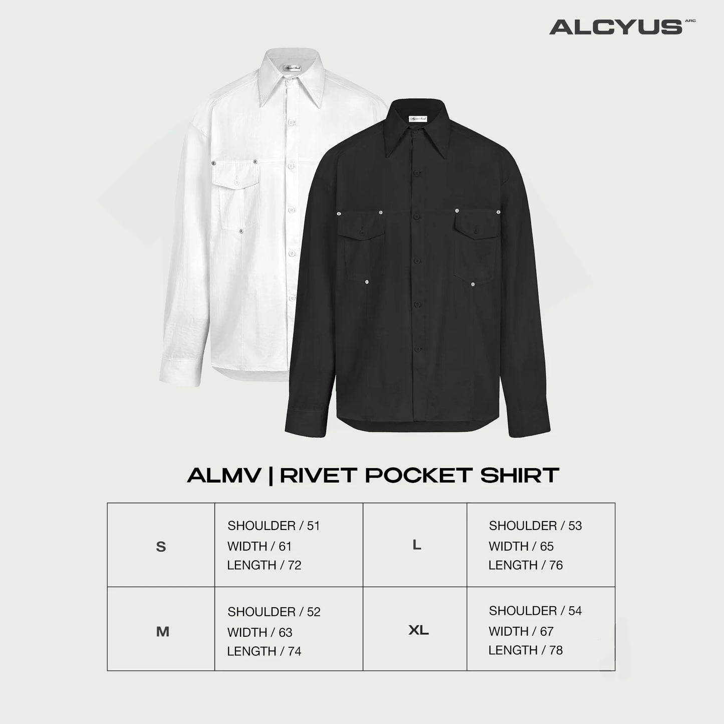 [ALCYUS] ALMV | RIVET POCKET SHIRT