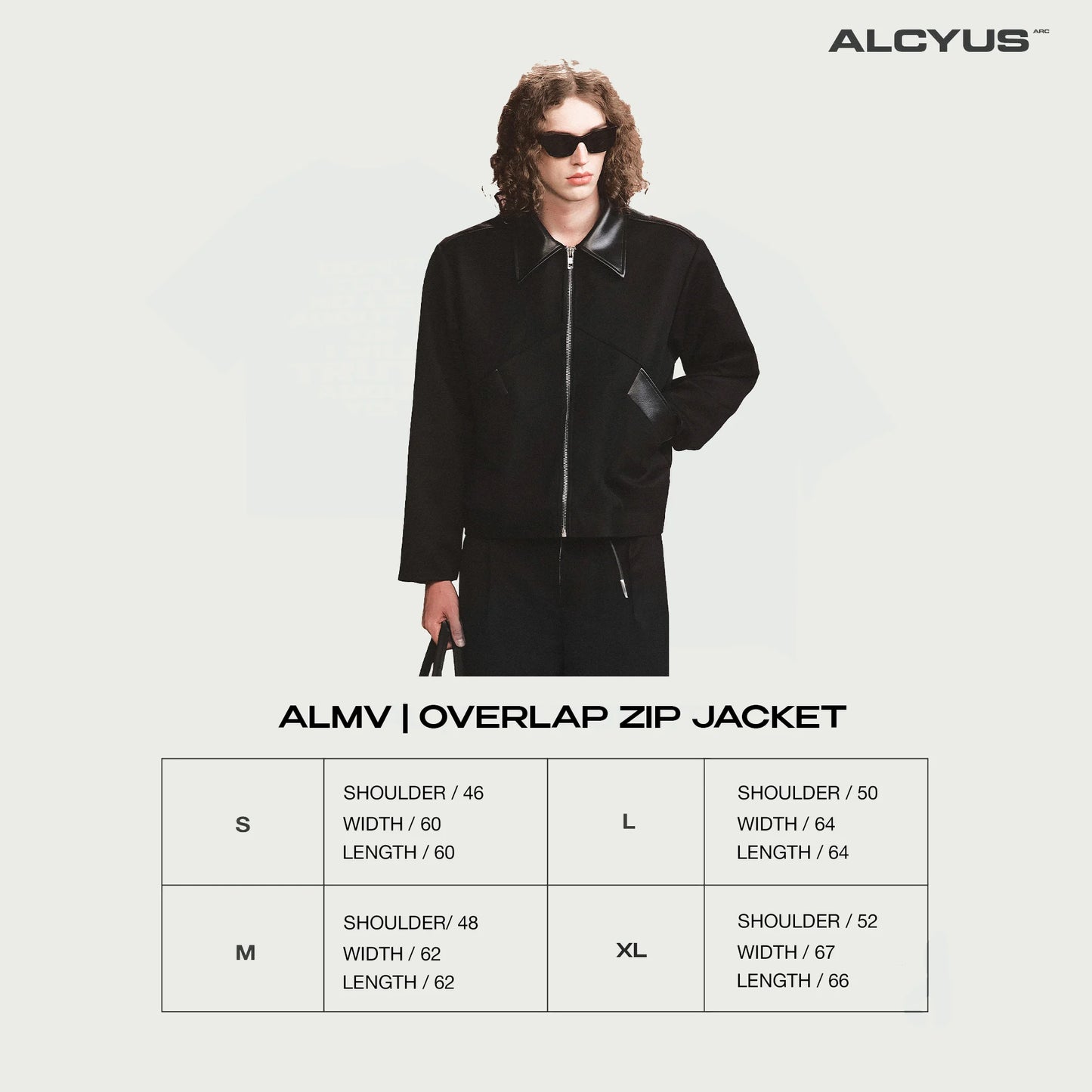 [ALCYUS] ALMV | OVERLAP ZIP JACKET