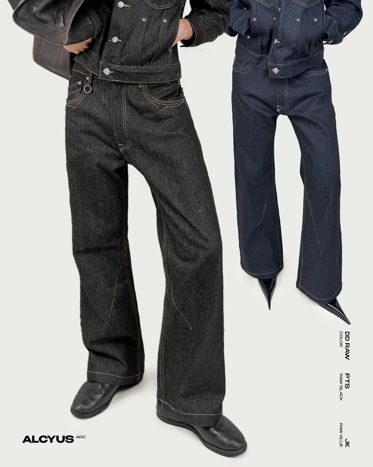 [ALCYUS] A24 DD RAW DENIM PTS