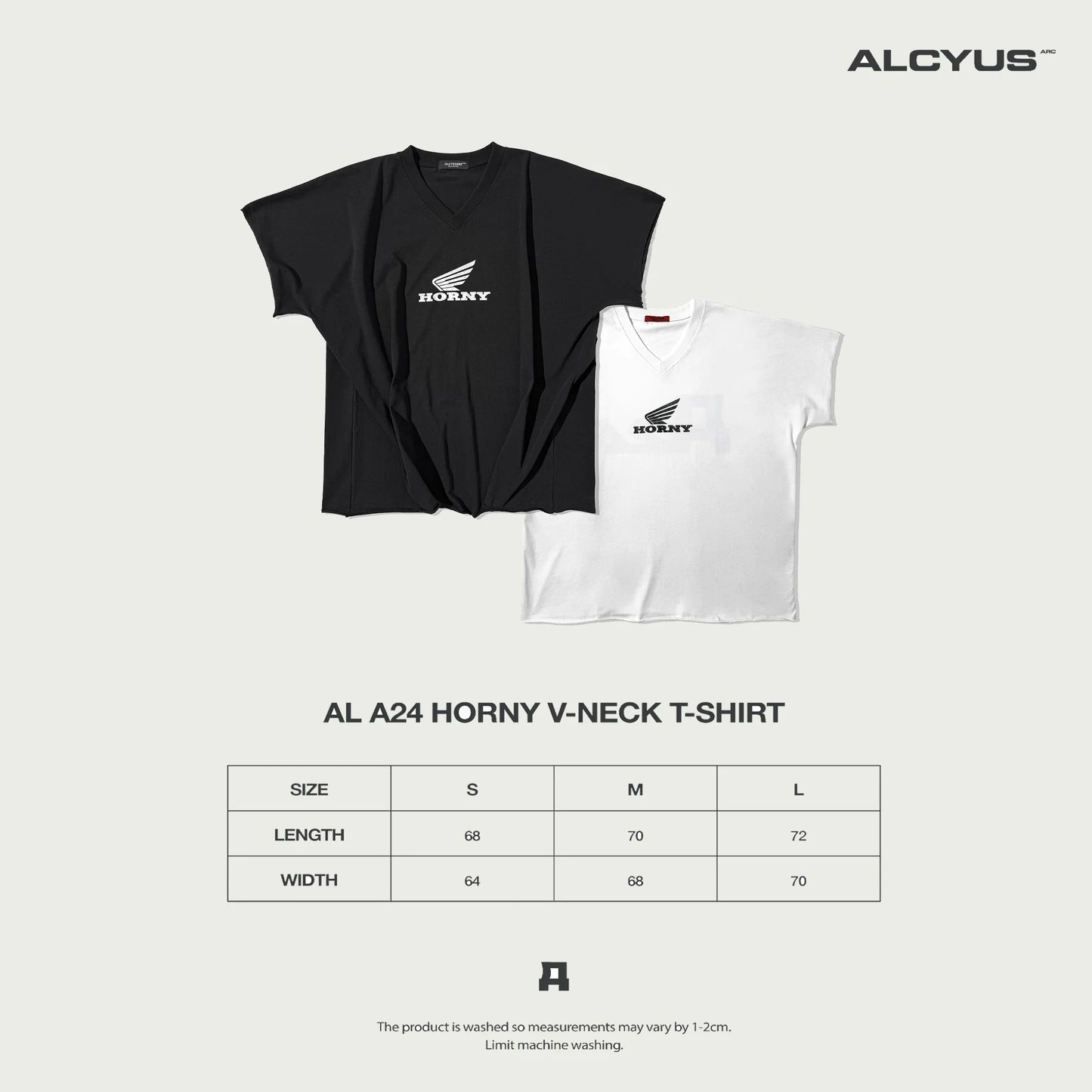 [ALCYUS] A24 HORNY T-SHIRT/ V-NECK