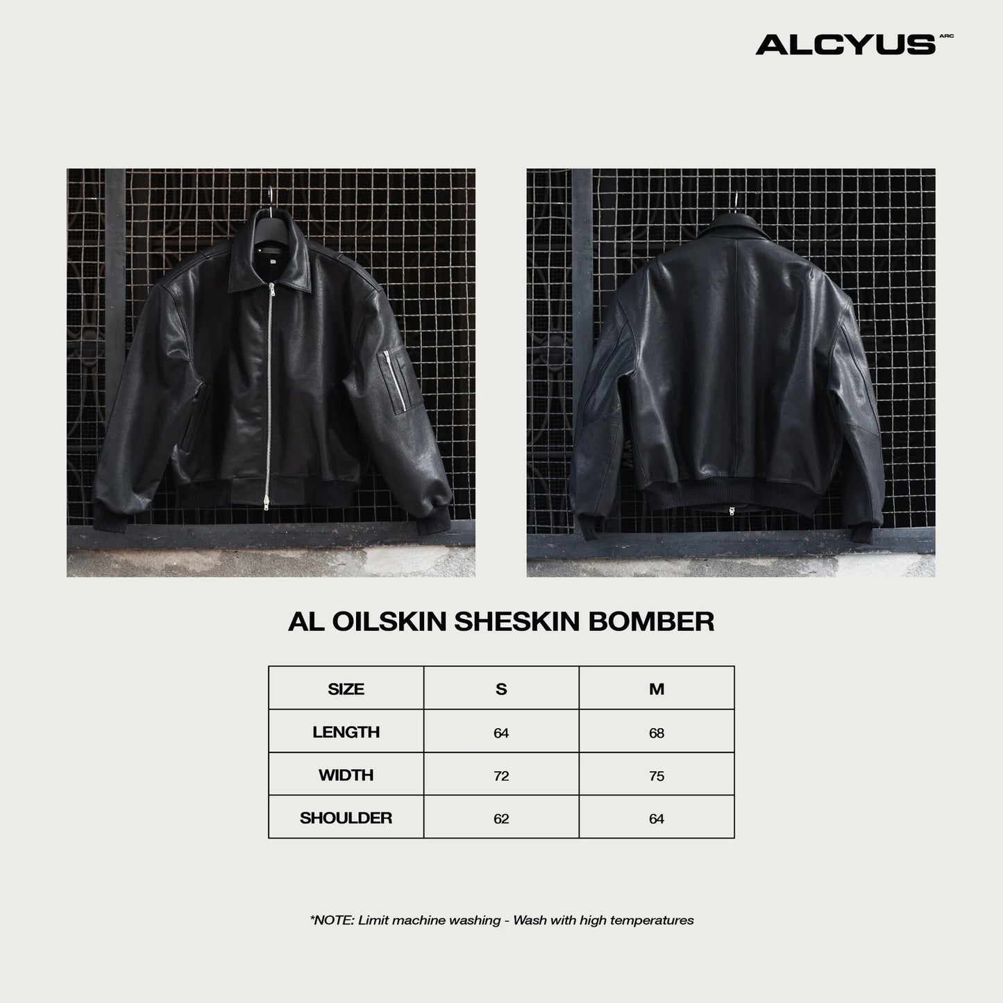 [ALCYUS] OILSKIN SHESKIN BOMBER