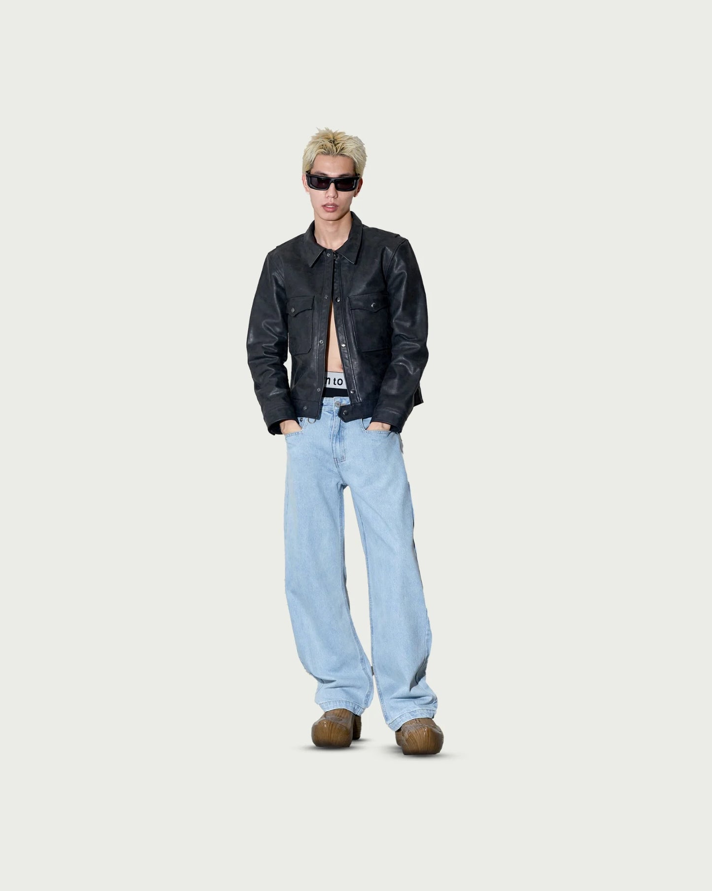 [ALCYUS] RIVET SIGNATURE LIGHT BLUE PANTS
