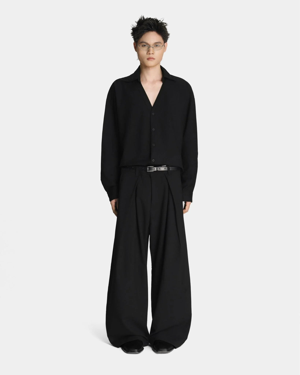 [MAHU] COLLARED CARDIGAN SHIRT