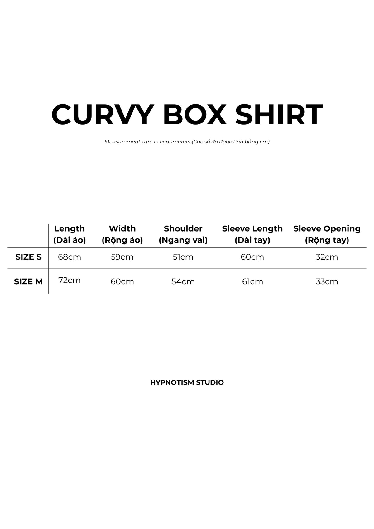 [HYPNOTISM] CURVY BOX SHIRT