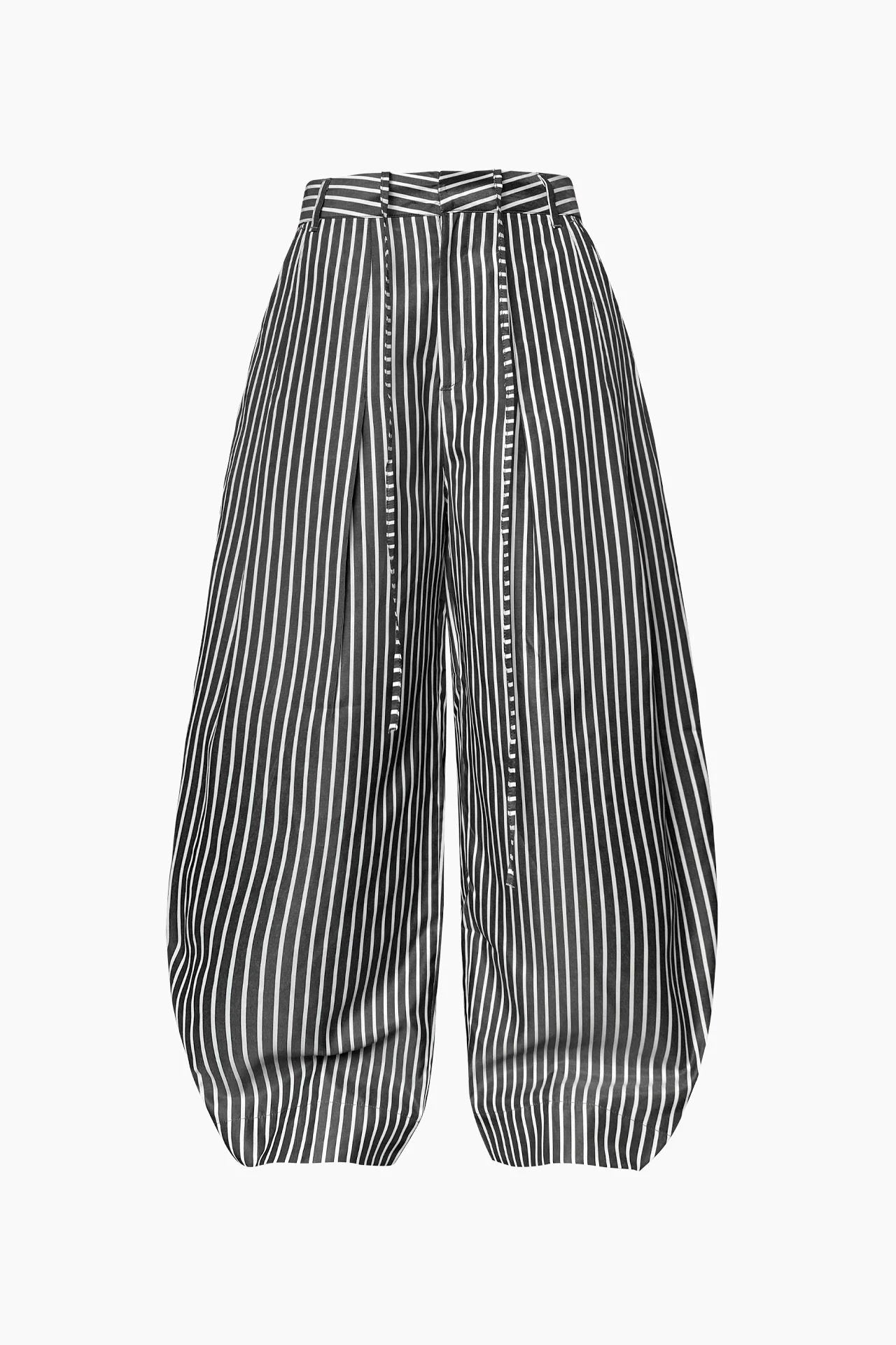 [HYPNOTISM] STRIPED CURVY TROUSERS
