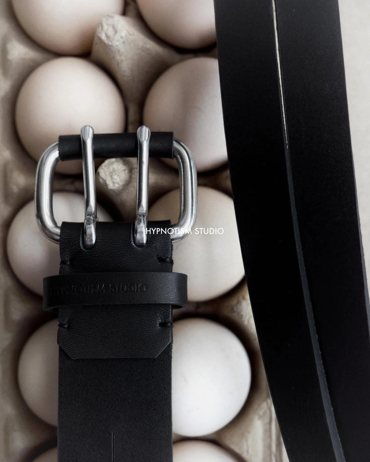 [HYPNOTISM] TWINLINE LEATHER BELT