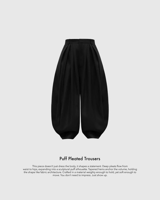 [HYPNOTISM] PUFF PLEATED TROUSERS