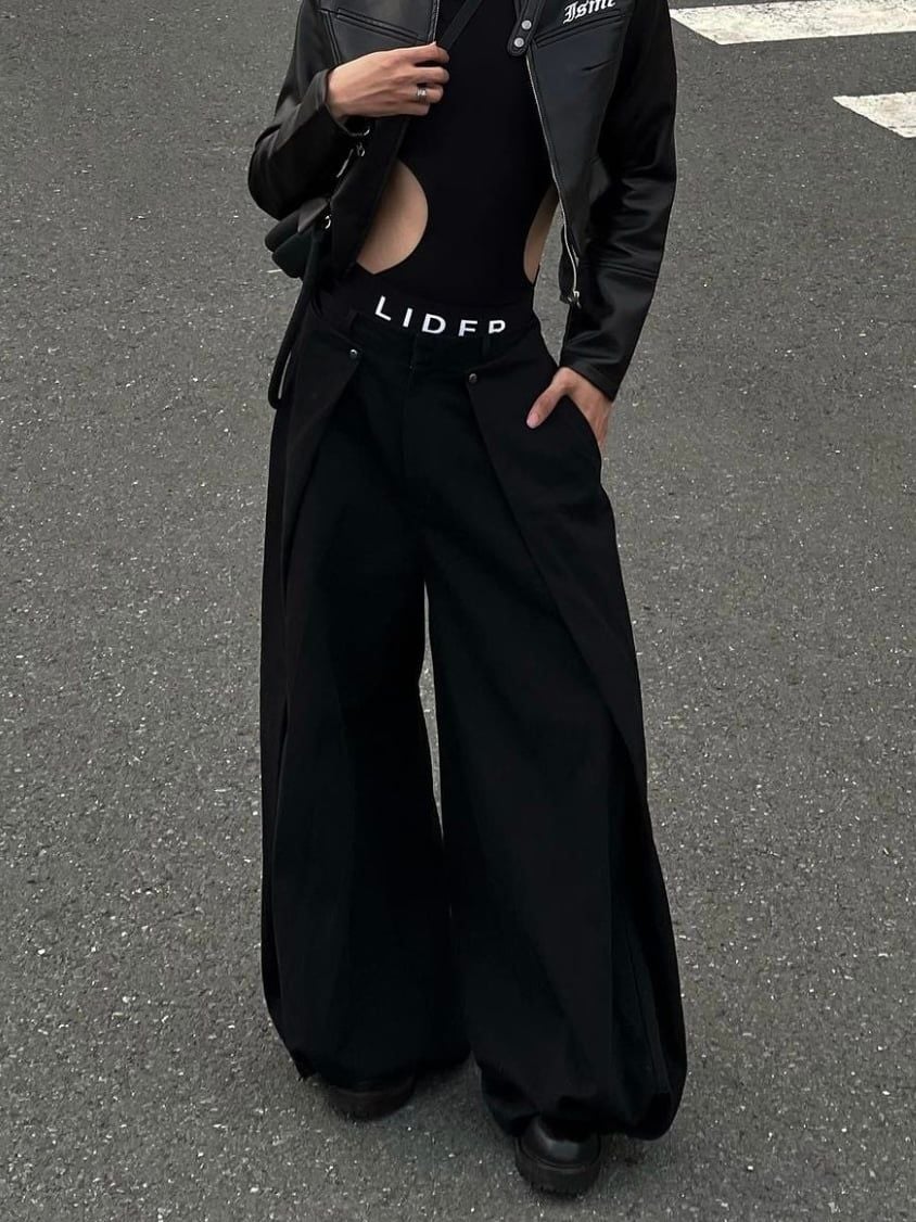 [HYPNOTISM] LOOSE WIDE PLEAT PANTS