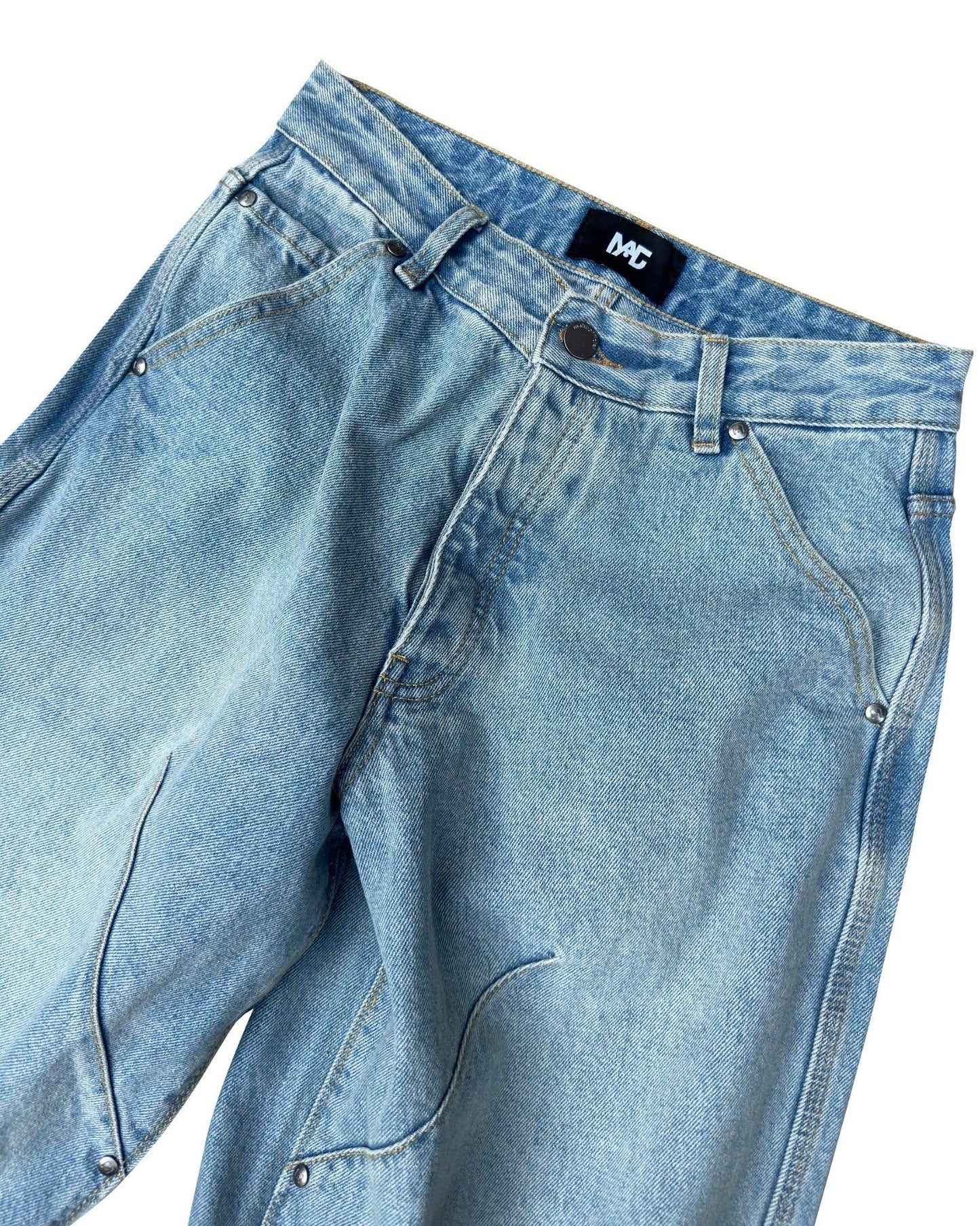 [MAHU] FADED LOOSE JEANS