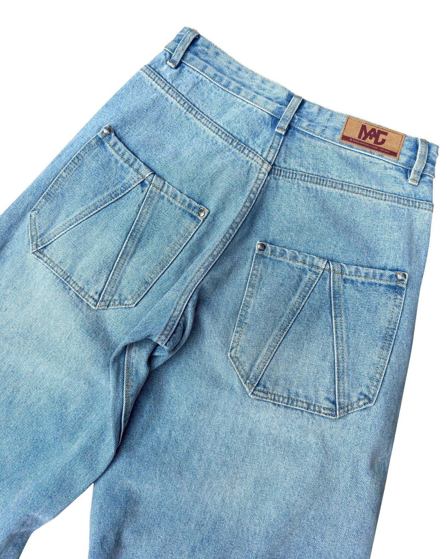 [MAHU] FADED LOOSE JEANS