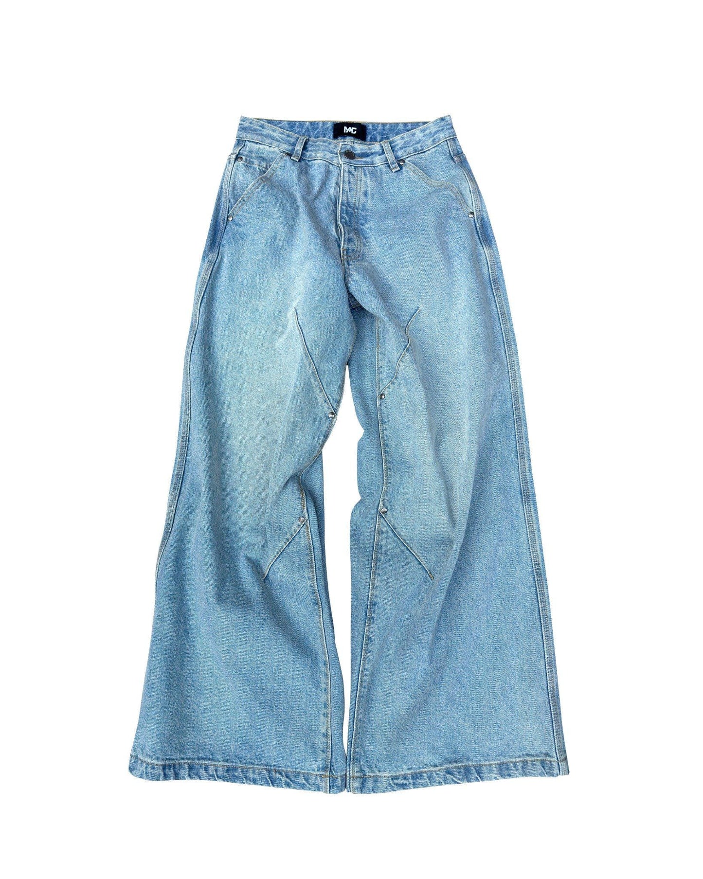 [MAHU] FADED LOOSE JEANS
