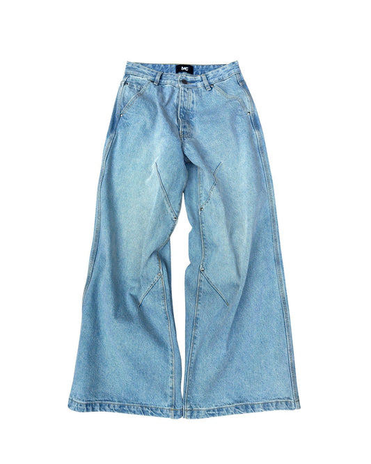 [MAHU] FADED LOOSE JEANS