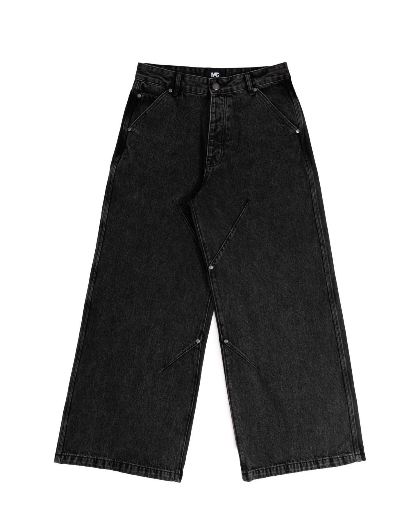 [MAHU] FADED LOOSE JEANS