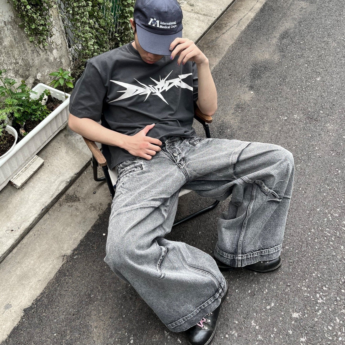 [ROIWORKSHOP] Spiked Faded Tee