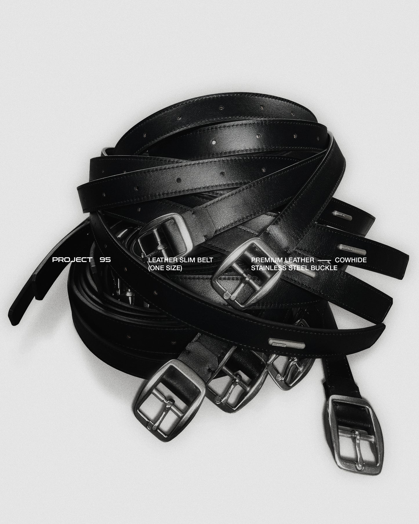 [95PROJECT] SLIM LEATHER BELT