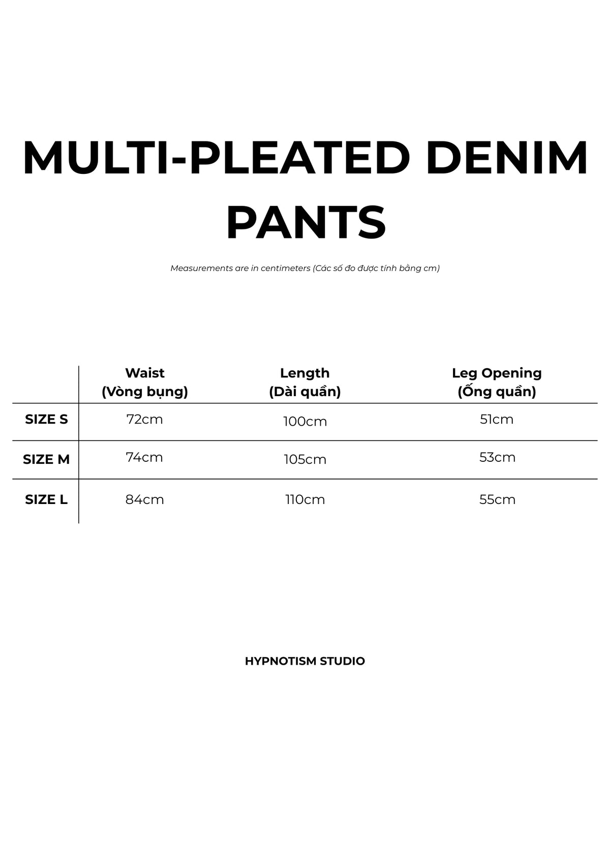 [HYPNOTISM] MULTI-PLEATED DENIM PANTS