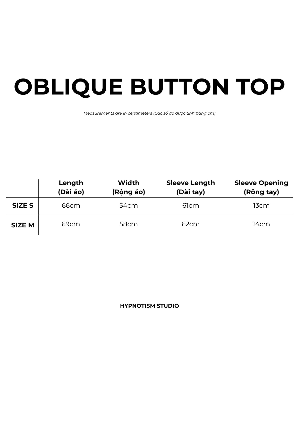 [HYPNOTISM] OBLIQUE BUTTON TOP