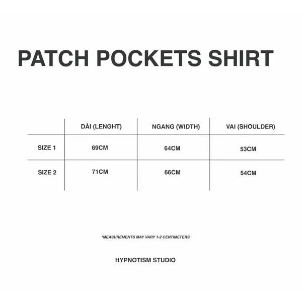 [HYPNOTISM] PATCH POCKETS SHIRT