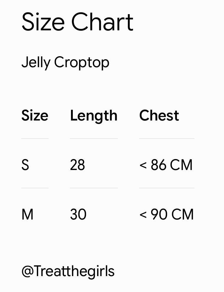 [TREATTHEGIRLS] JELLY CROPTOP