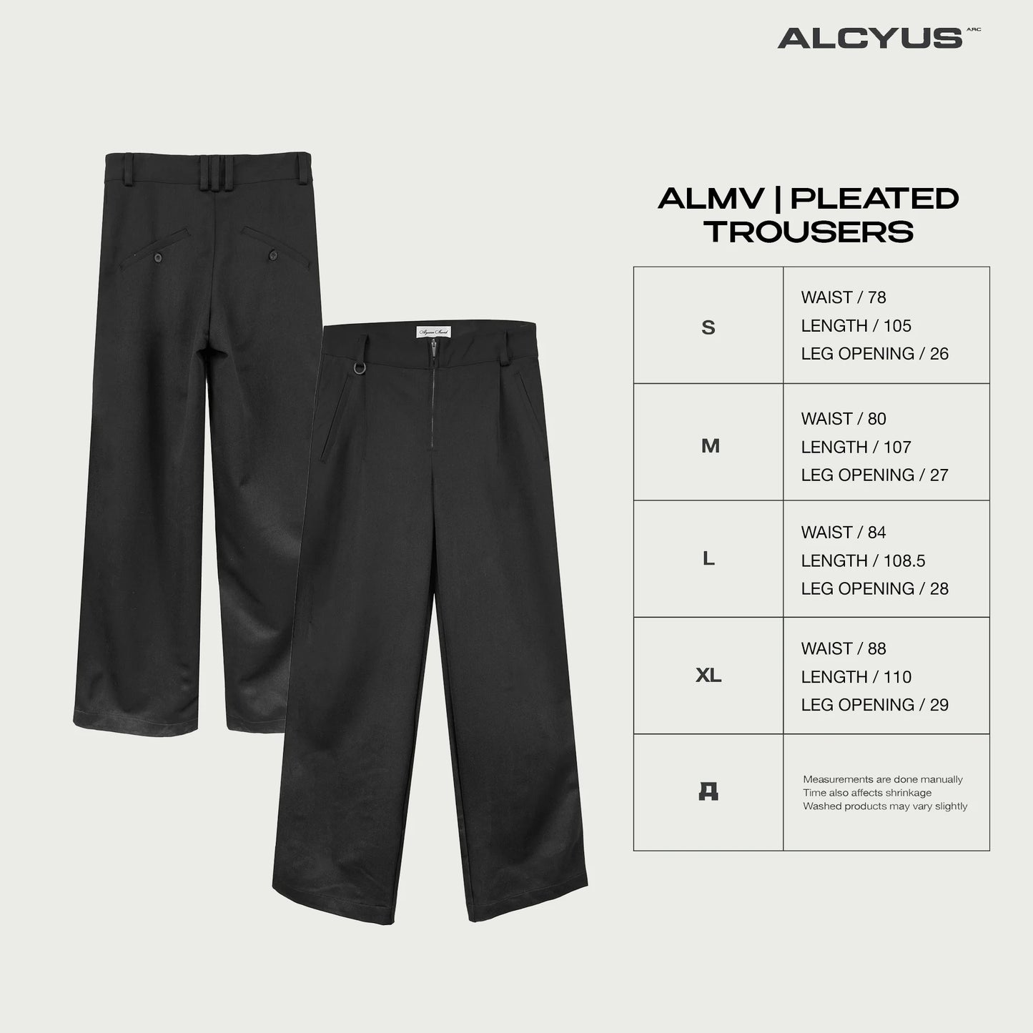 [ALCYUS] ALMV | PLEATED TROUSERS
