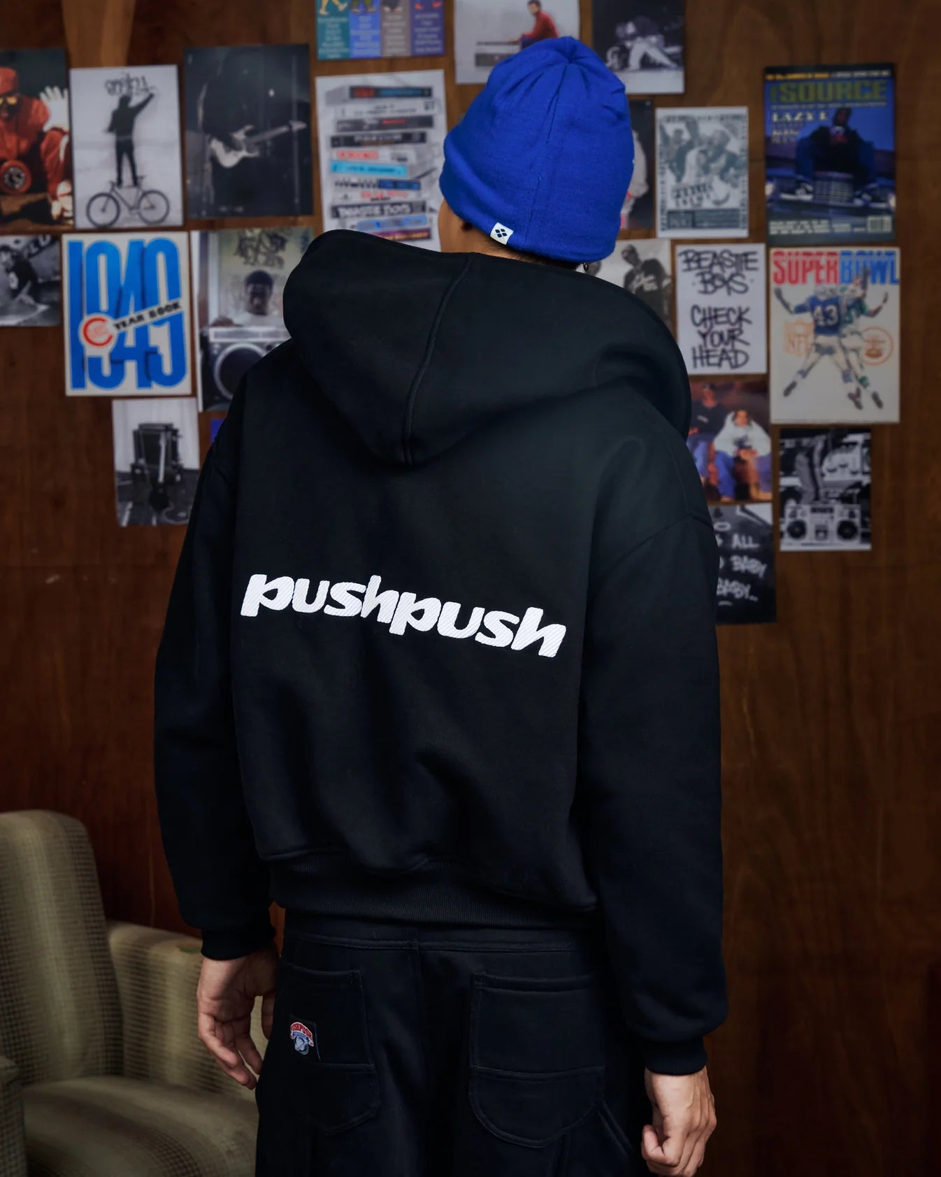 [PUSHPUSH] FLIPSIDE ZIP HOOIDE