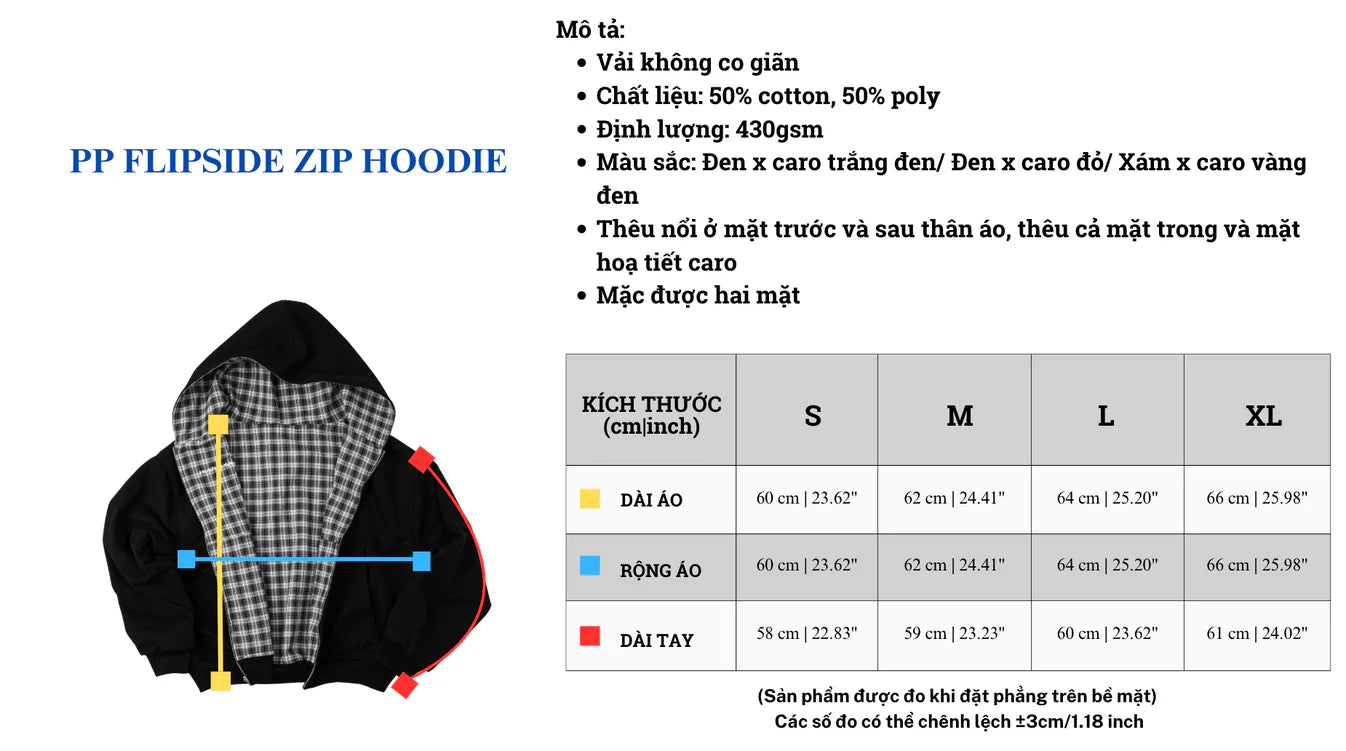 [PUSHPUSH] FLIPSIDE ZIP HOOIDE