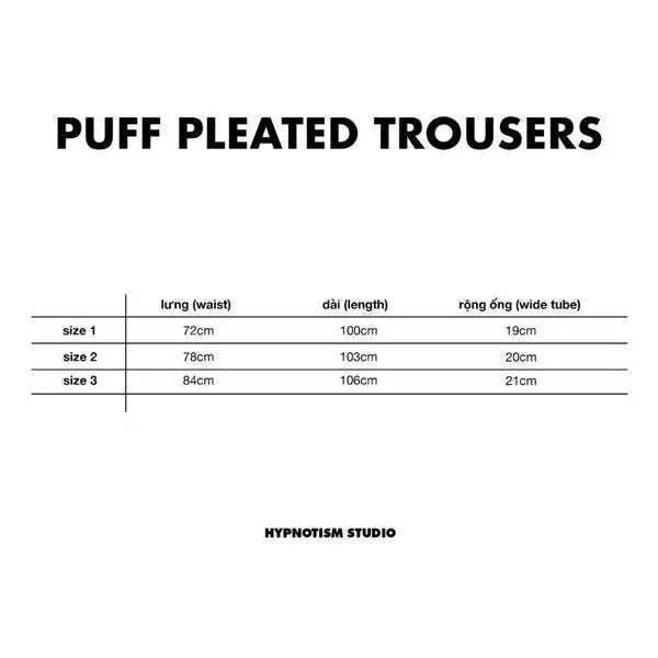 [HYPNOTISM] PUFF PLEATED TROUSERS