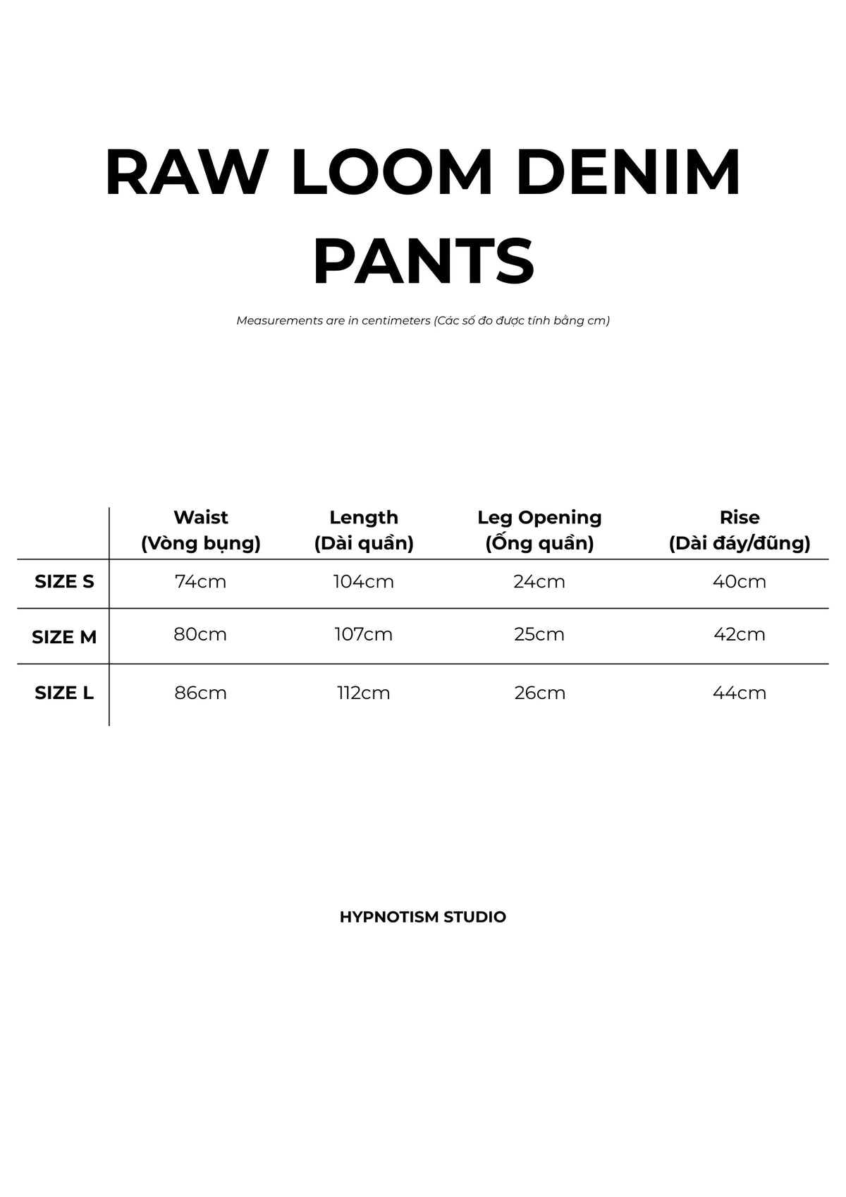 [HYPNOTISM] RAW LOOM DENIM PANTS