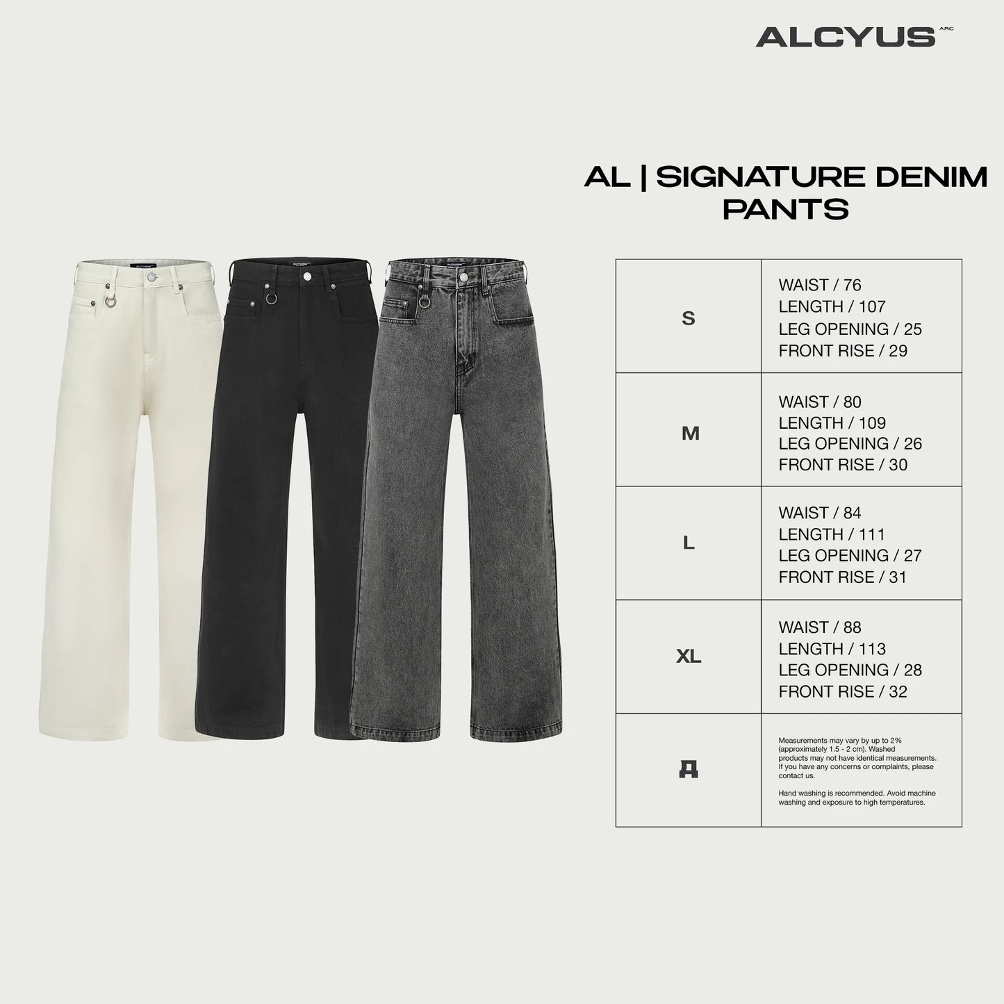 [ALCYUS] A25 SIGNATURE DENIM PANTS