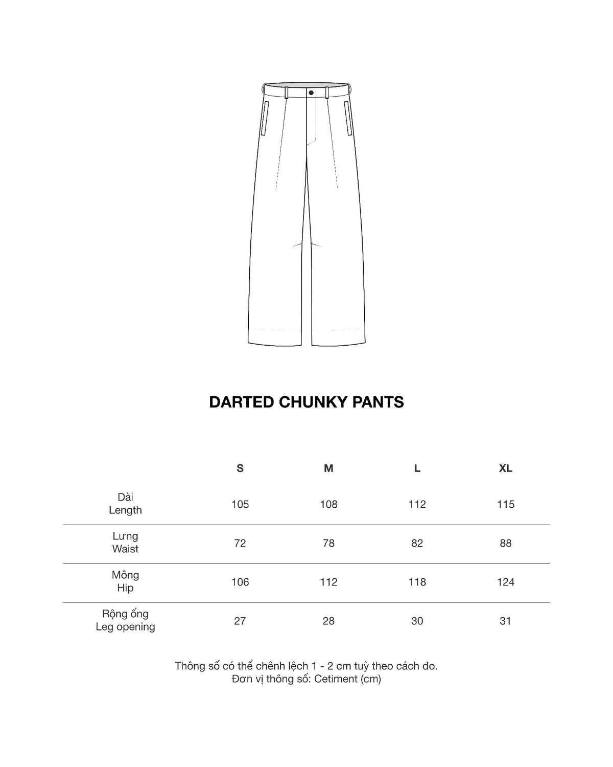 [PROJECT95] DARTED CHUNKY PANTS