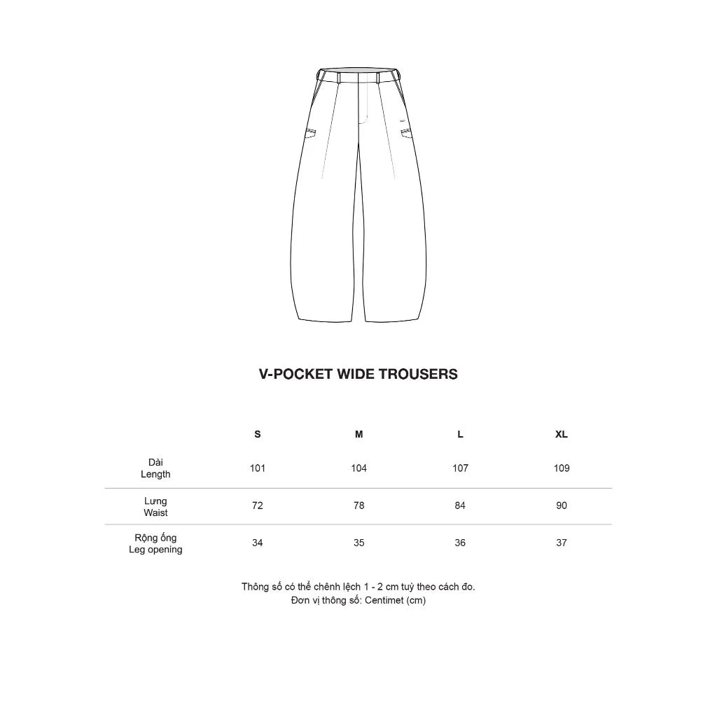 [95PROJECT] V-POCKET WIDE TROUSERS