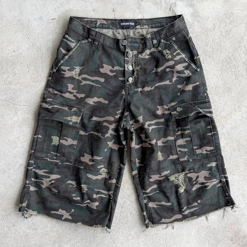 [RDRAW] CAMO CARGO JORTS