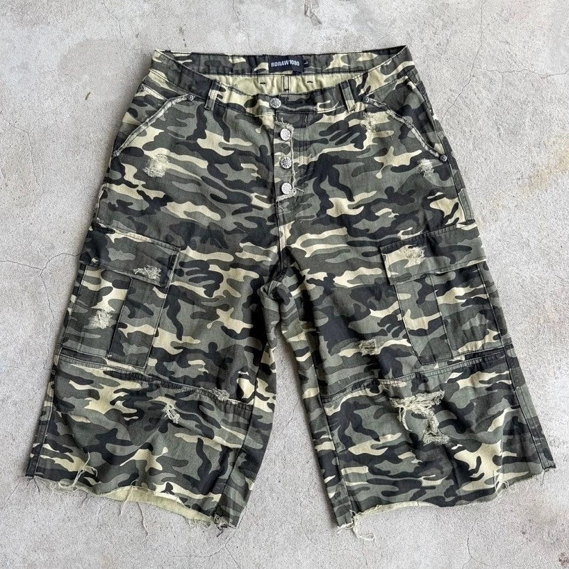 [RDRAW] CAMO CARGO JORTS