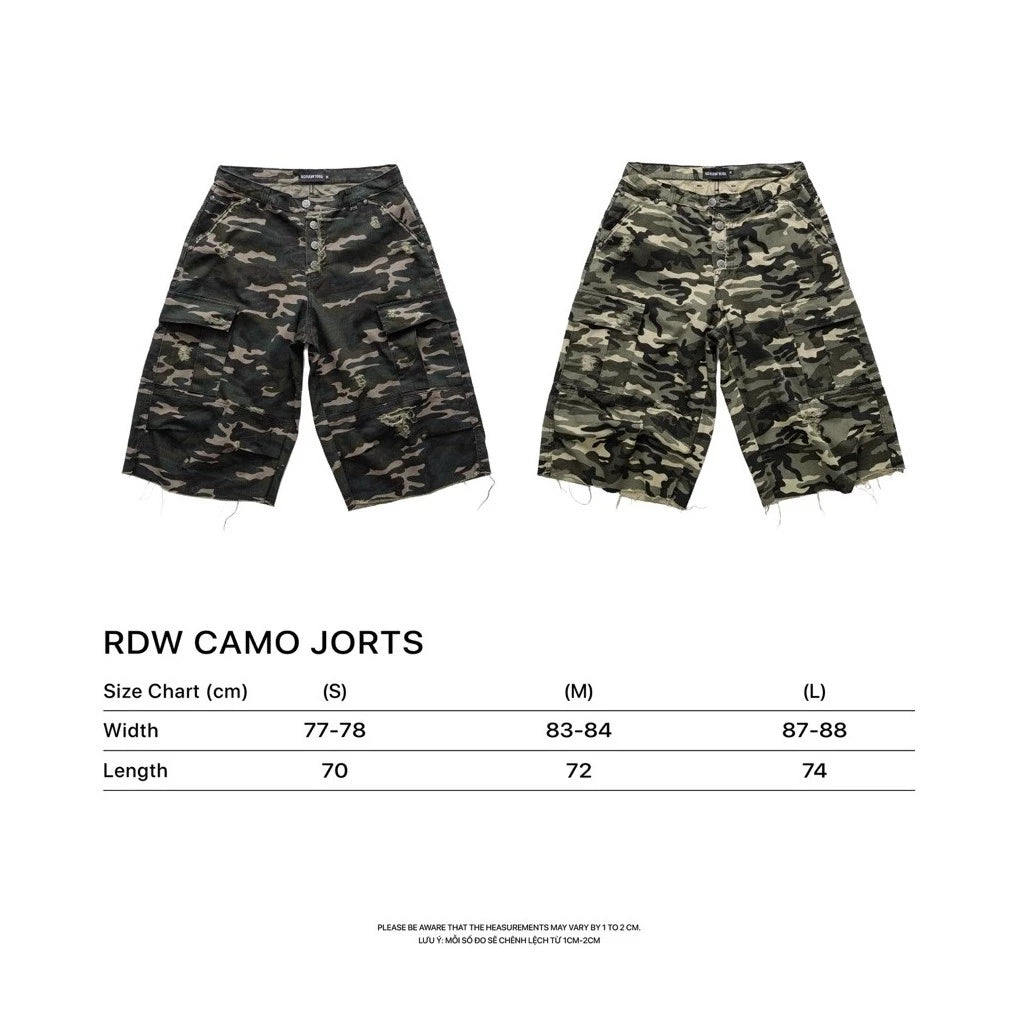 [RDRAW] CAMO CARGO JORTS