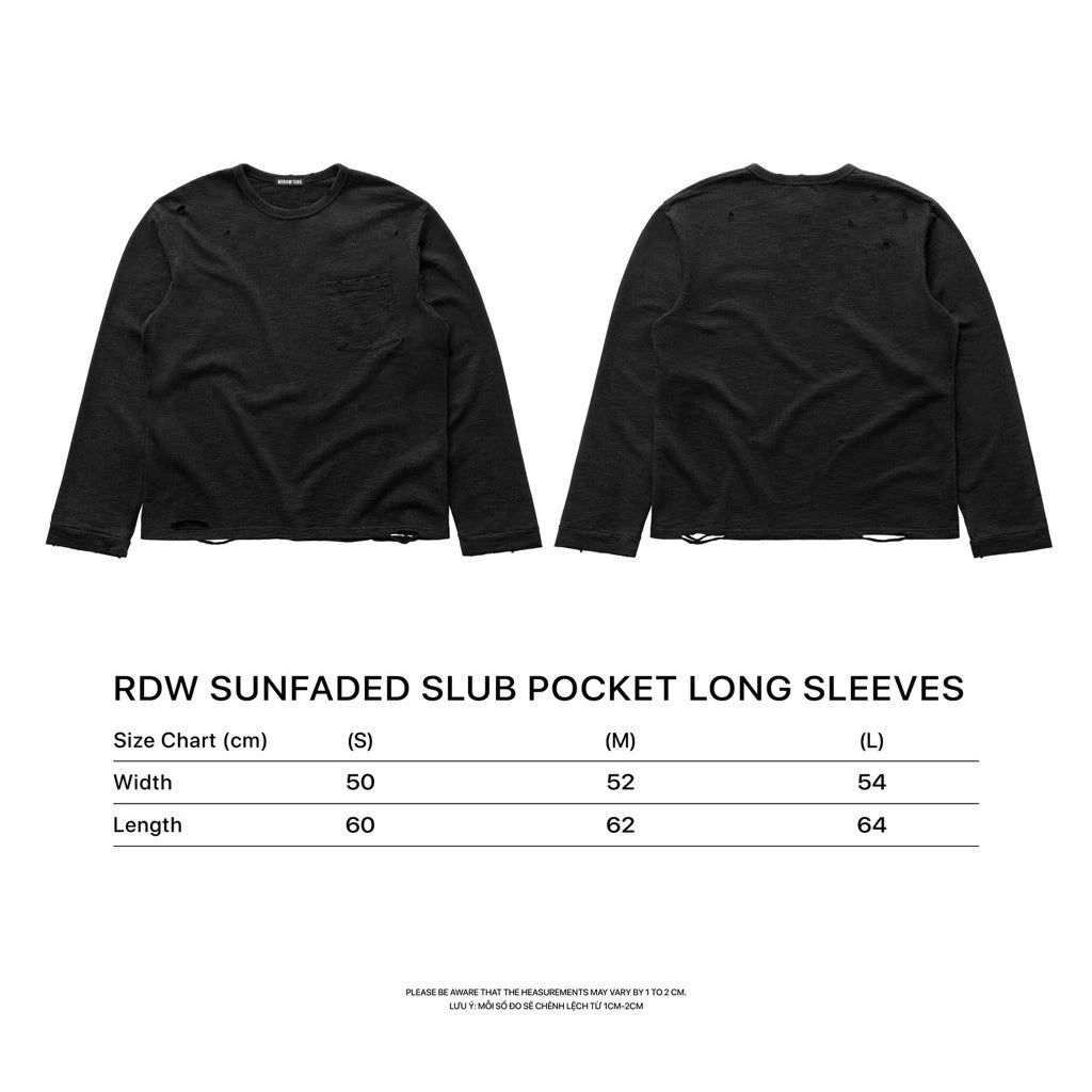 [RDRAW] SUNFADED SLUB POCKET LS