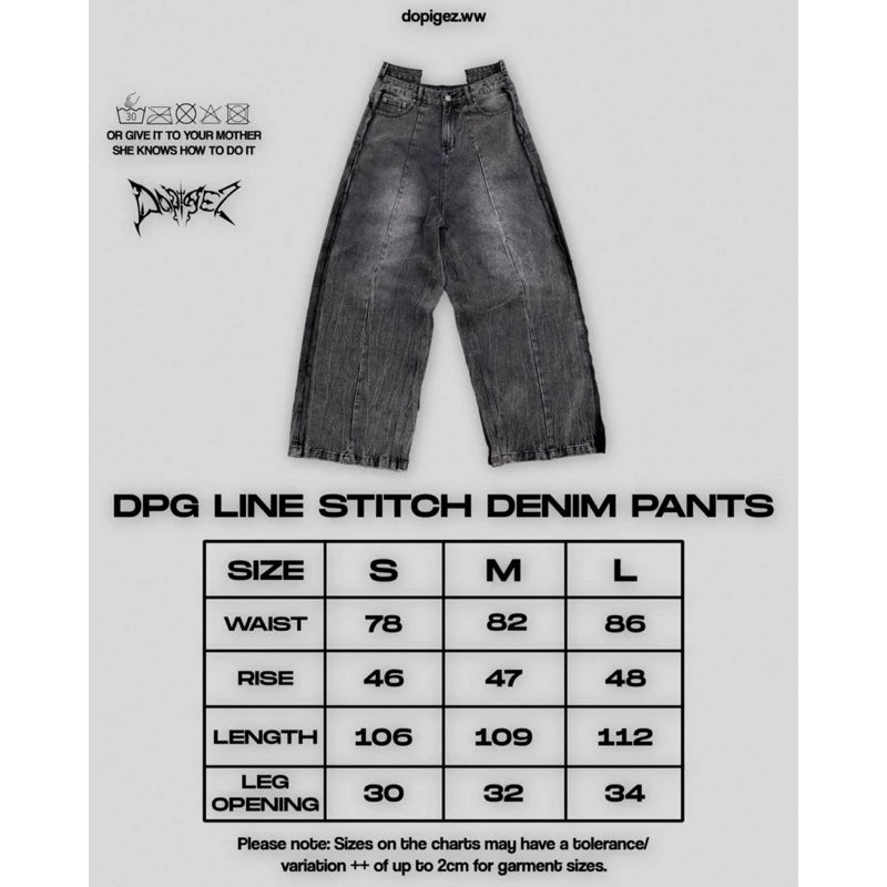[DOPIGEZ] DPG LINE STITCH DENIM PANTS