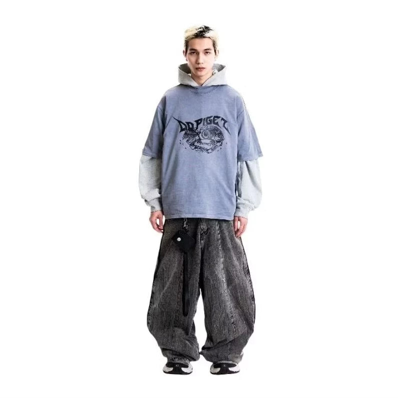 [DOPIGEZ] DPG LINE STITCH DENIM PANTS