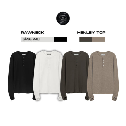 [BADCHOICES] HENLEY RAWNECK TEE