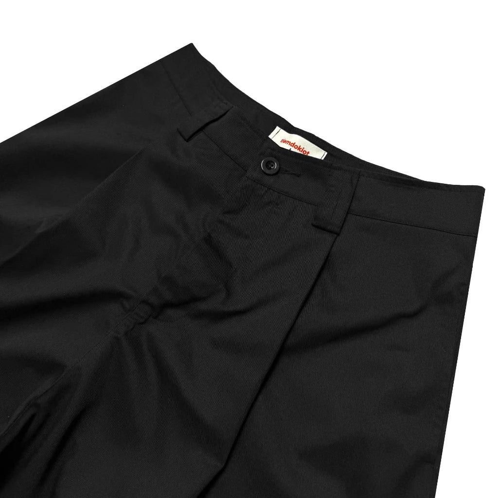 [TIEMDOKIOT] KHAKI SHORT BOLD WIDE LEG