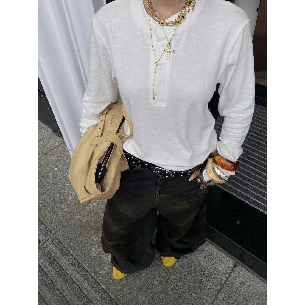 [BADCHOICES] HENLEY RAWNECK TEE