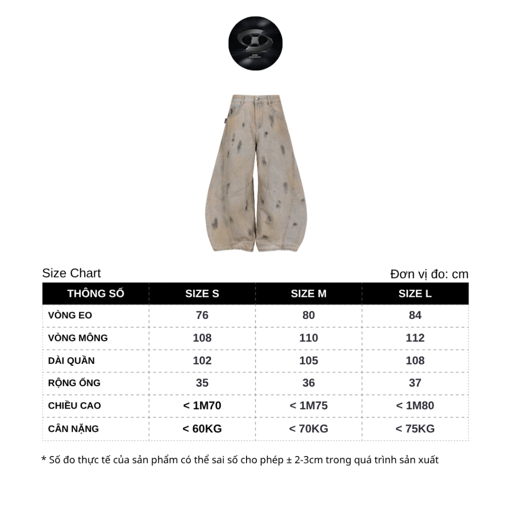 [BADCHOICES] WIDE - LEG BALLOON JEANS