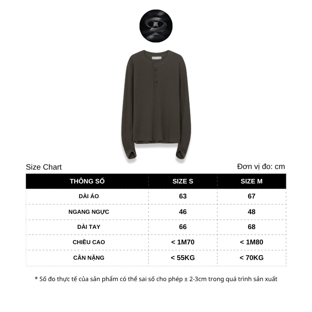 [BADCHOICES] HENLEY RAWNECK TEE