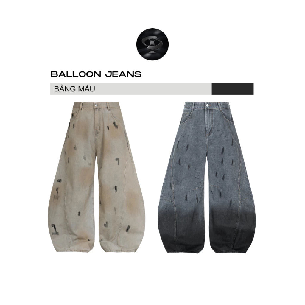 [BADCHOICES] WIDE - LEG BALLOON JEANS