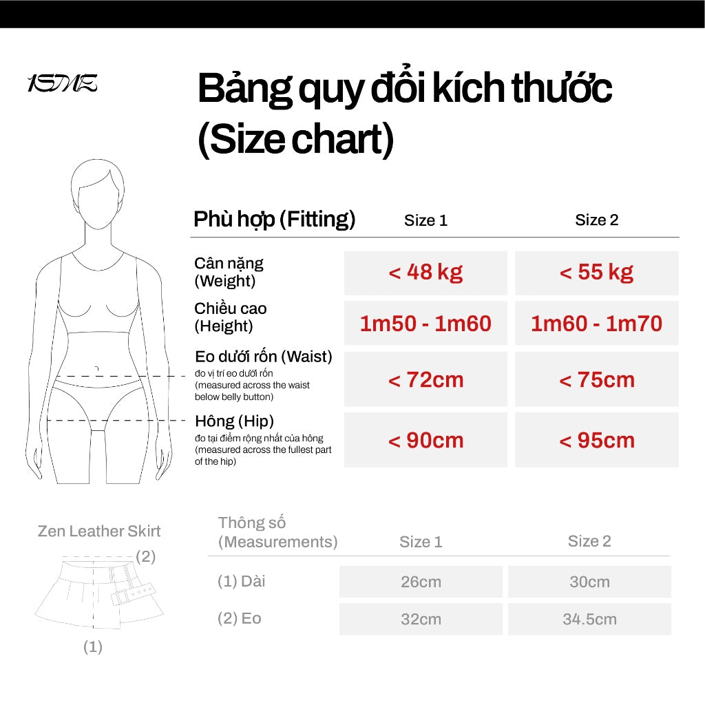 [ISME] ZEN LEATHER MINI SKIRT